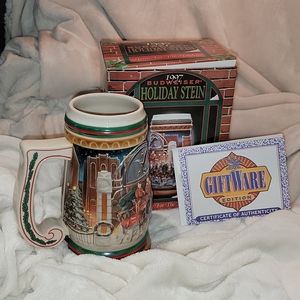 New 1997 Budweiser Holiday Stein